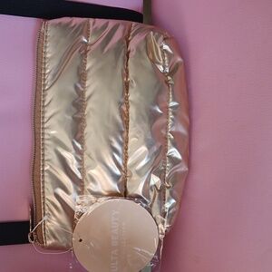 Ulta Beauty Metallic Gold Cosmetic Bag